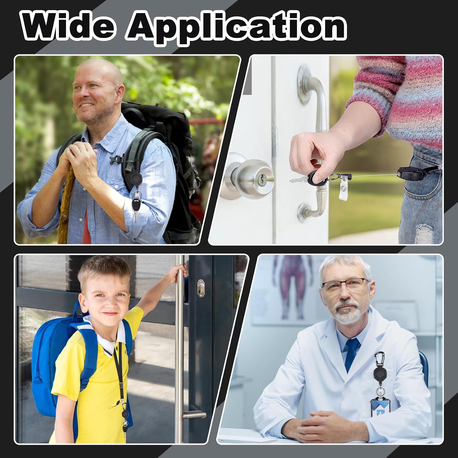 Thumbnail 6 de 2 Pack Heavy Duty Retractable Keychain 31.5