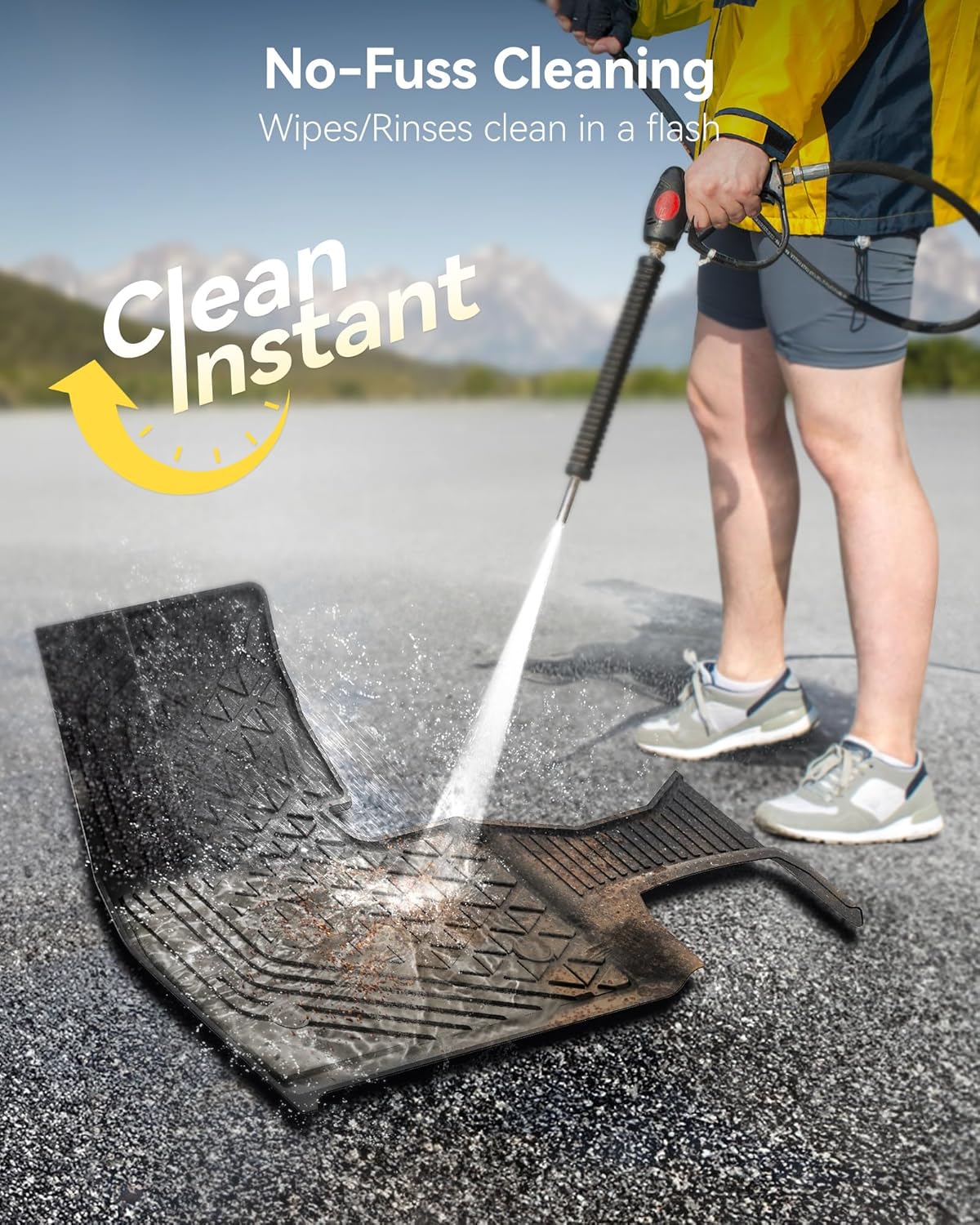 Thumbnail 3 de 3W BMW iX Floor Mats & Cargo Liner (2022–2025) xDrive45/50/60 All-Weather TPE Custom Fit Set