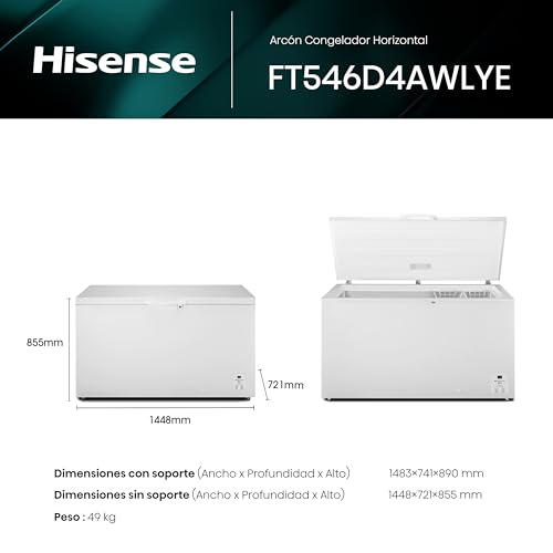 Thumbnail 1 de Hisense FT546D4AWLYE: Arcón congelador horizontal de 420 L con tecnología Inverter