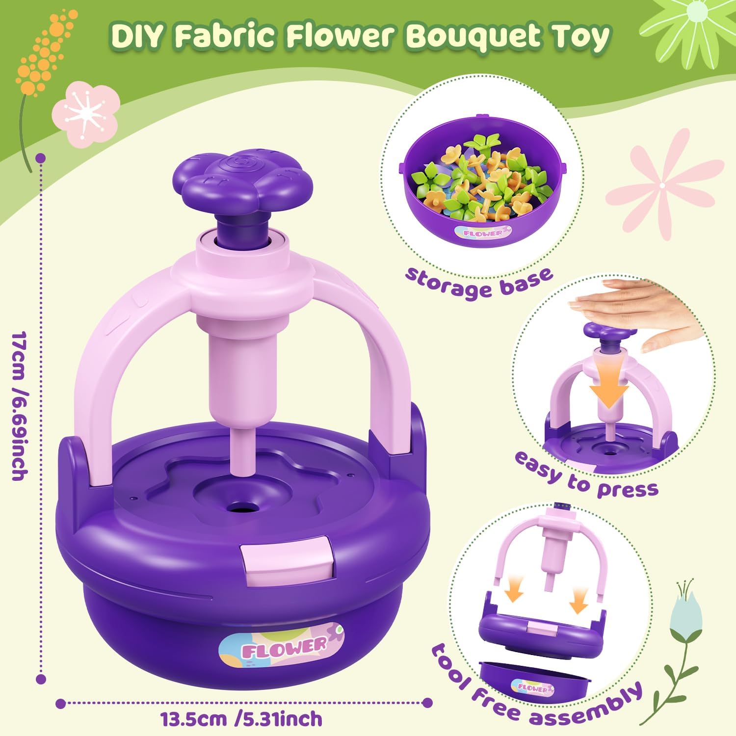 Detalle 2 de TingingYuli Juego de manualidades ramo de flores para 4–8 años