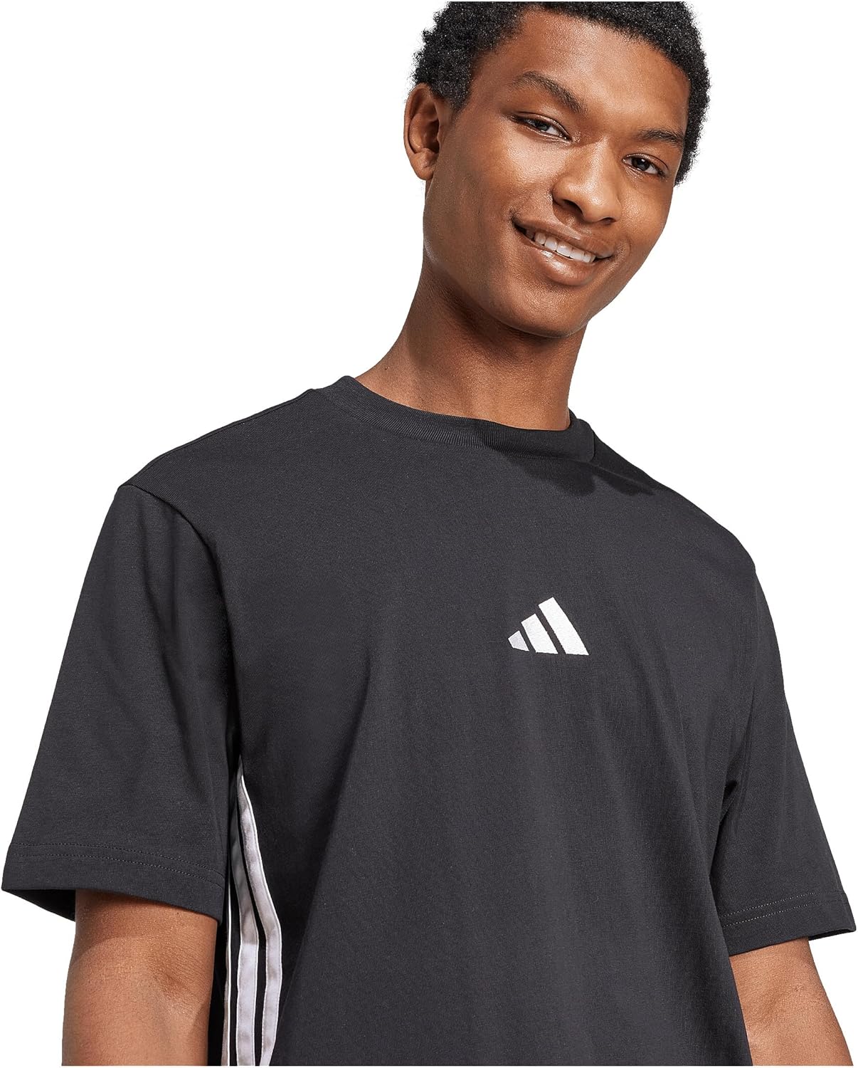 Thumbnail 2 de Adidas Herren Essential Three Stripes Single Jersey Tee – 100% Baumwolle, regulär geschnitten