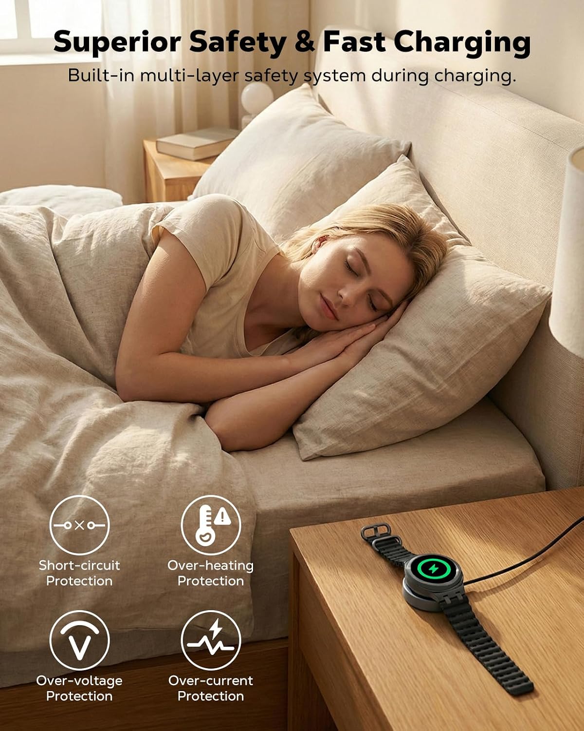 Detalle de Astorgos Supporto Magnetico USB-C/USB-A per Galaxy Watch – Caricatore Portatile e Sicuro