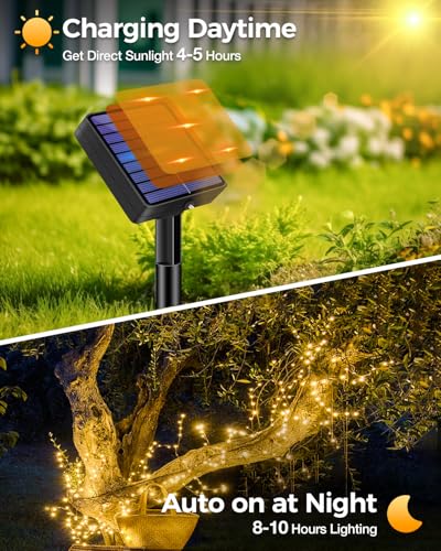 Detalle de bitjam Solar-Lichterkette Outdoor, 7 m mit 50 LEDs – wetterfest & IP65