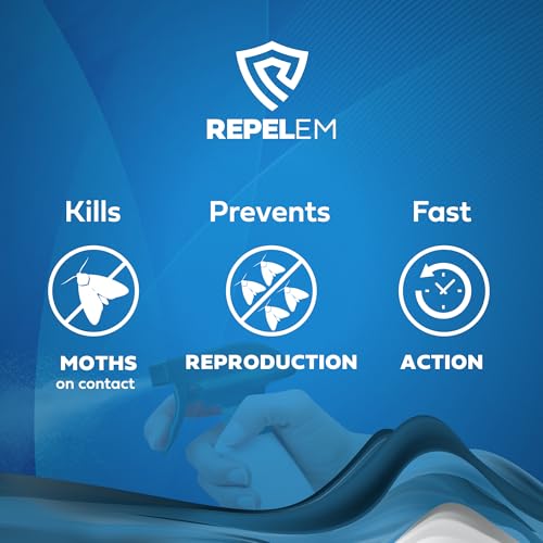 Detalle de REPELEM Carpet Moth Killer Spray - Non-Staining, 3 Months Protection 1L