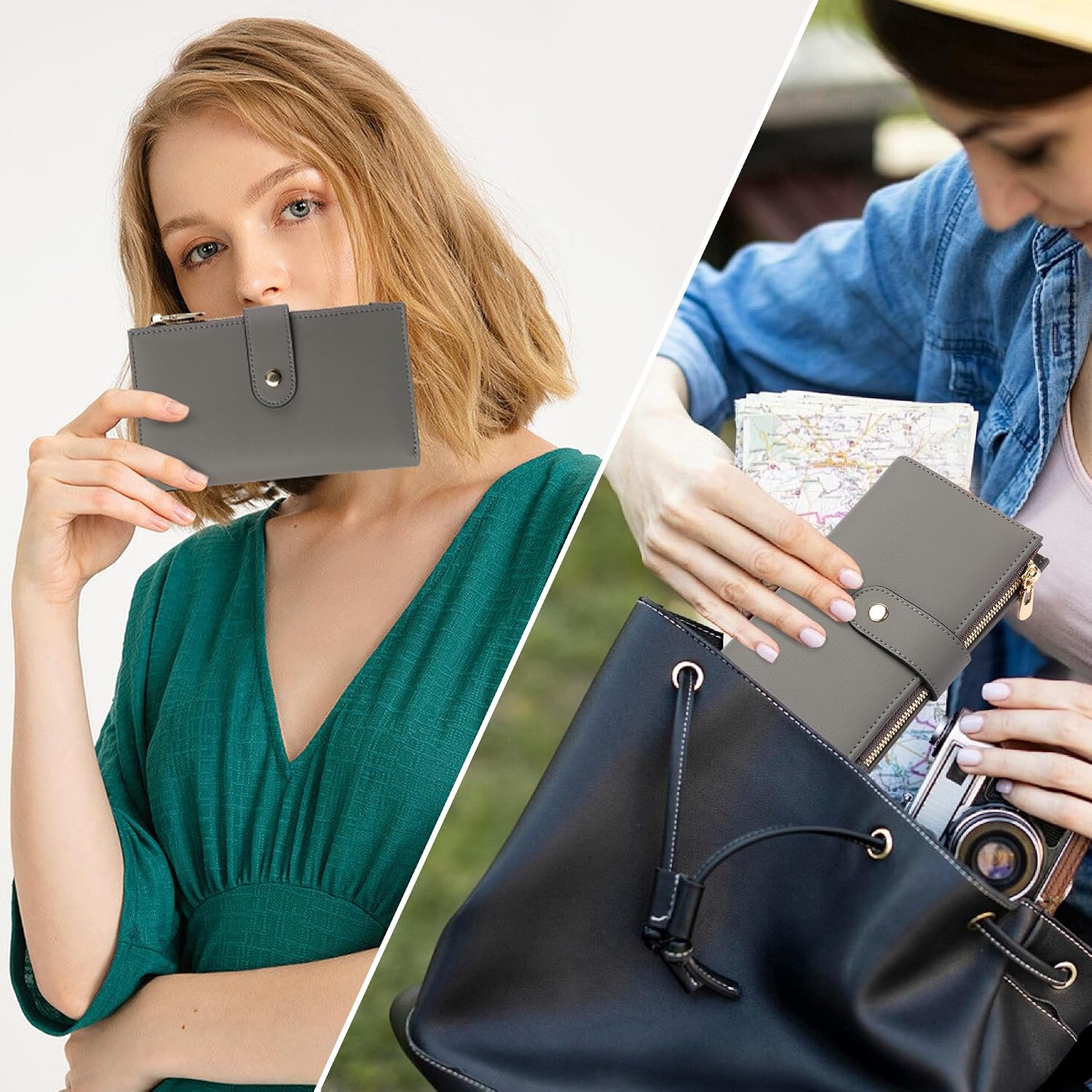 Detalle de YJ-NEFELI RFID wallet with 10 card slots