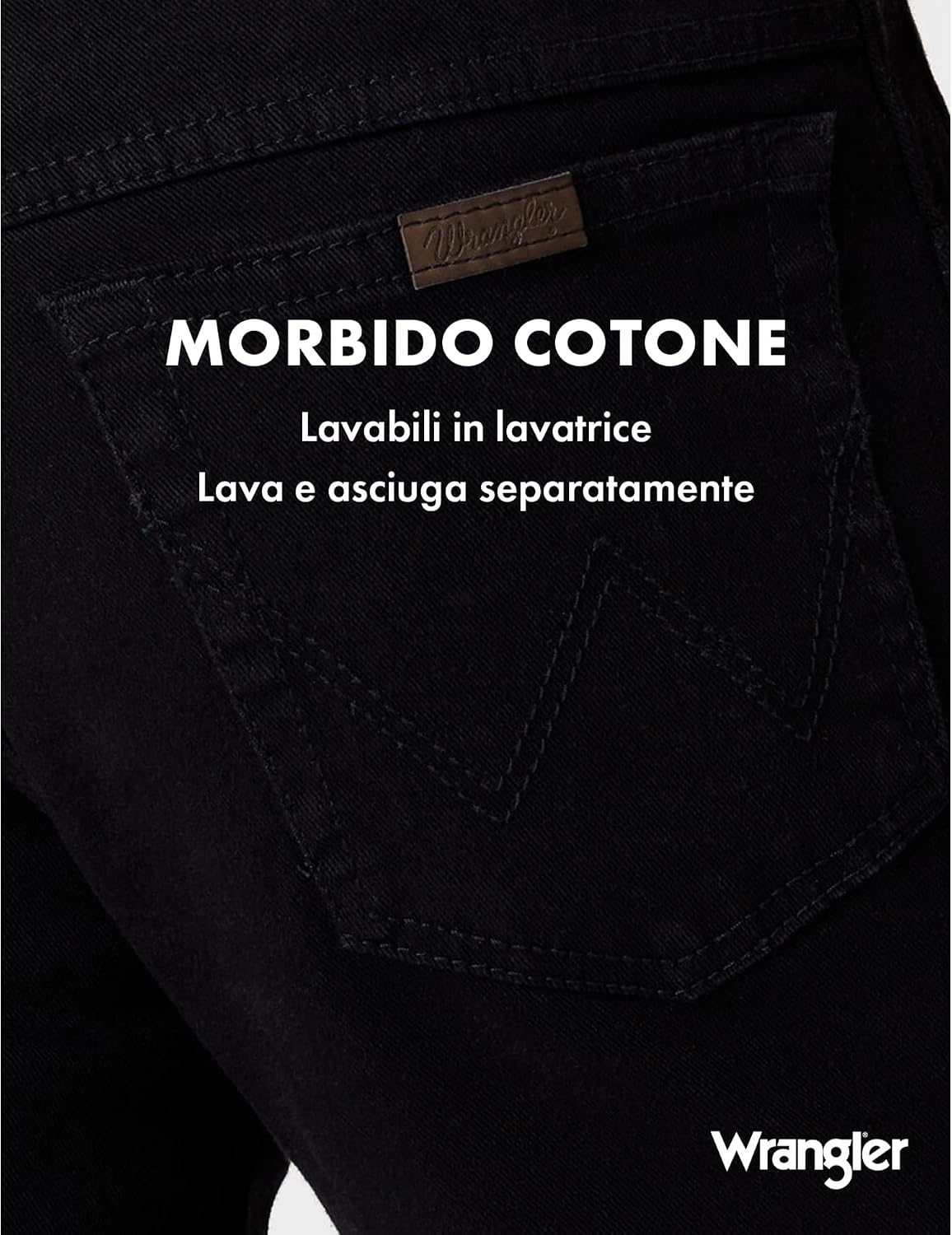 Detalle de Wrangler Uomo Durables Regular Fit Jeans 112126000, 31", 32 - Nero