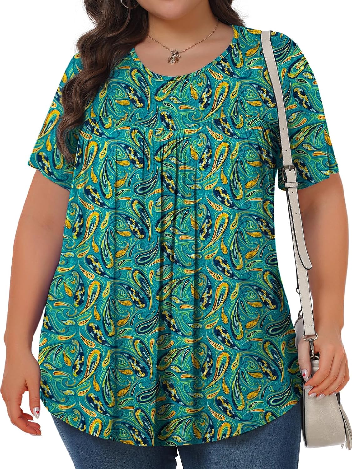 Detalle de Tencede Plus-Size Tunic Top, Rayon Blend