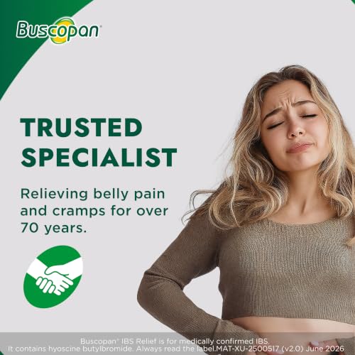 Thumbnail 6 de Buscopan IBS Relief Tablets 60 (Hyoscine butylbromide) – Quick Source‑Targeted Belly Pain Relief