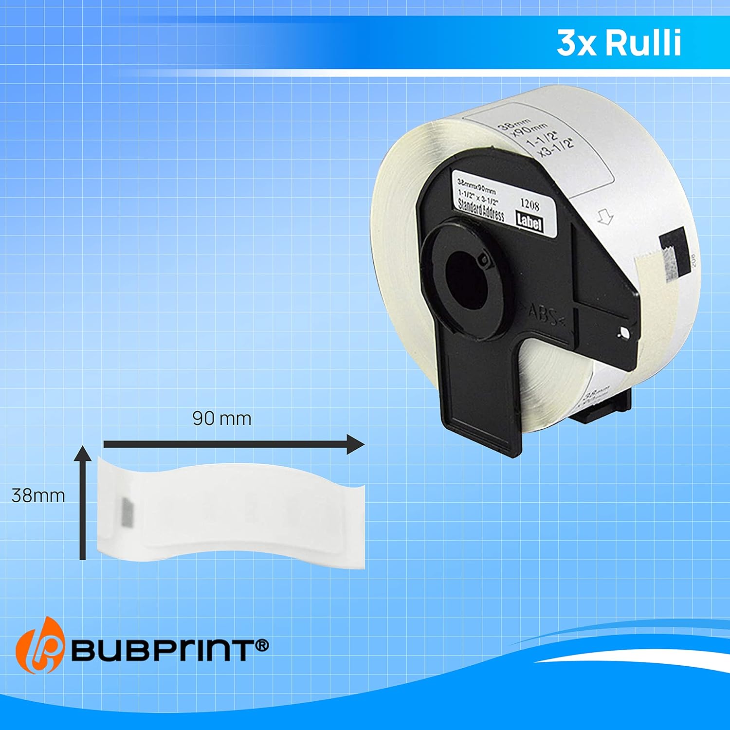 Thumbnail 2 de Bubprint 3 Etichette compatibile per Brother DK-11208 DK 11208 – P-Touch