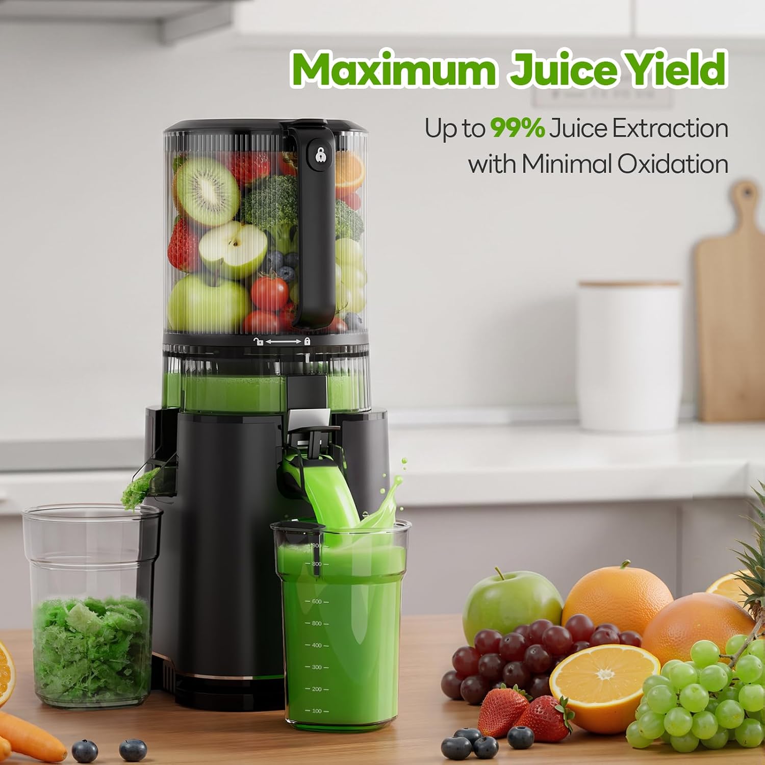 Detalle 2 de ECOSELF Cold Press Juicer, 6-Inch Feed Chute