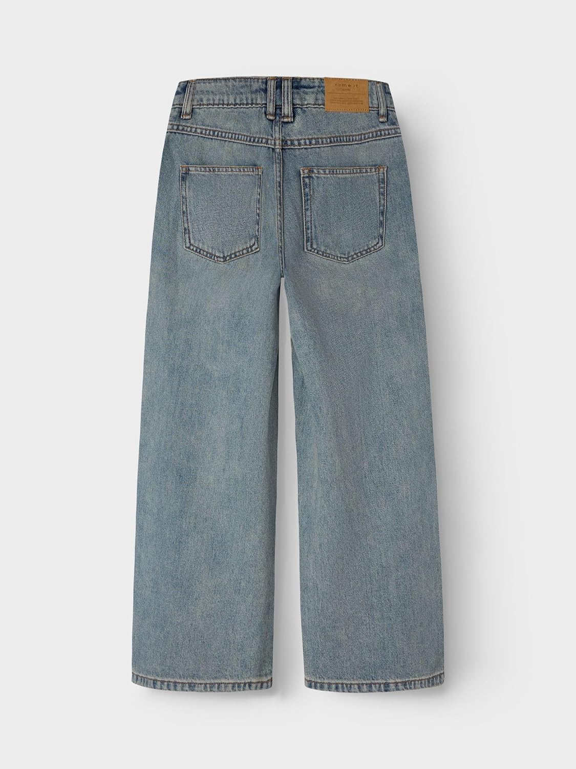 Detalle de NAME IT Nkfbella Skater Xwide Jeans 3111-za Noos – Jean coupe large, chic et confortable
