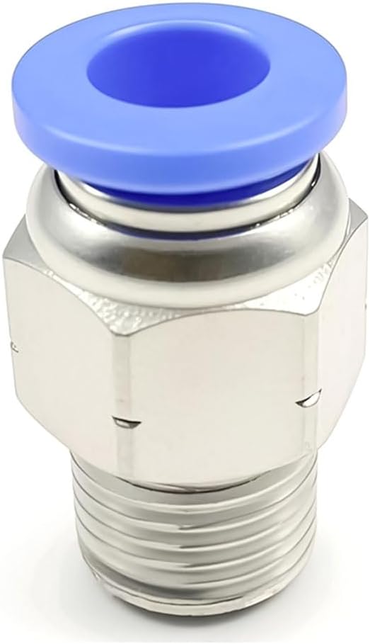Detalle de AHFMANG Pneumatic Push-to-Connect Fittings, 6 mm × 1/8" NPT Male, 10-Pack