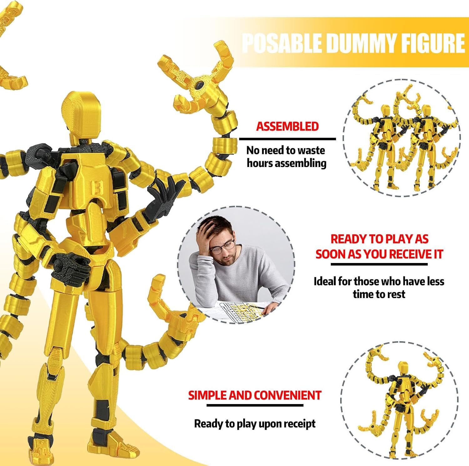 Detalle de PkghoKids Poseable Robot Figure 7.2-Inch