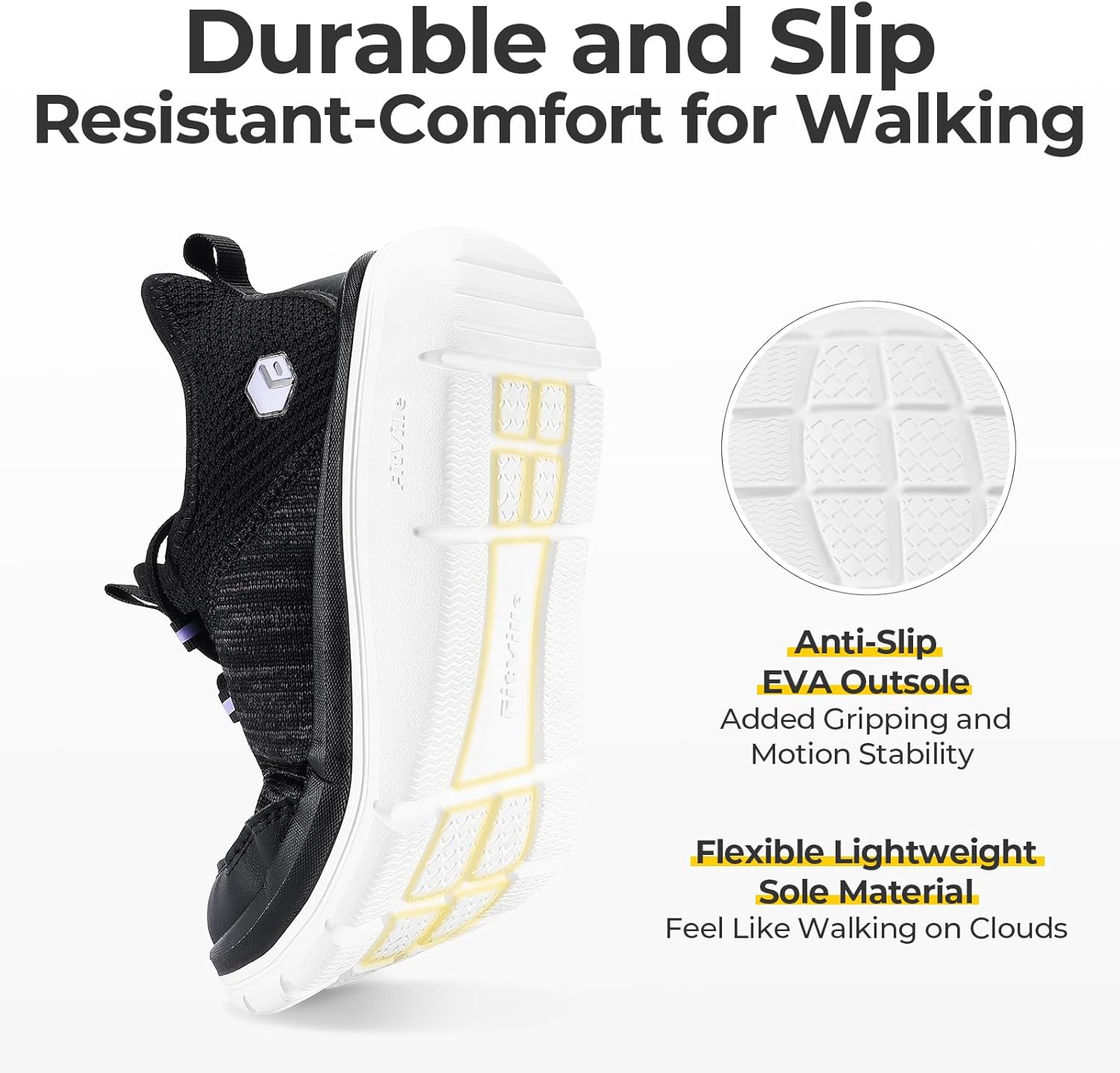 Thumbnail 5 de FitVille Slip On Sneaker Damen – Breite Zehenbox, atmungsaktiv und ultraleicht