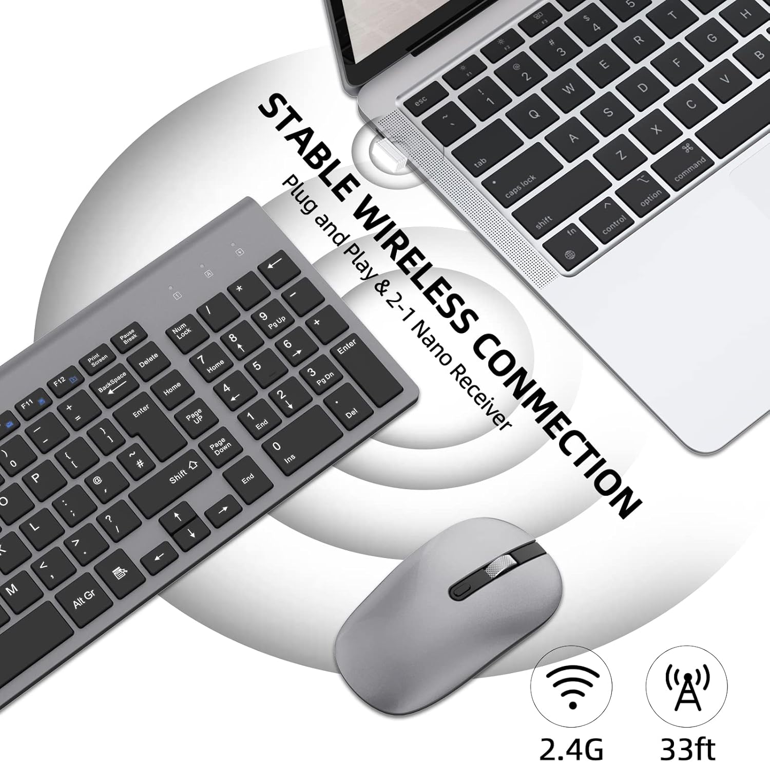 Detalle de Cimetech 2.4G wireless keyboard mouse combo