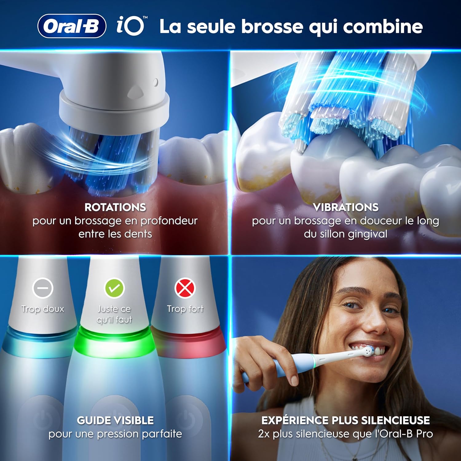 Detalle 2 de Oral-B iO 3 Bleu Brosse à Dents Électrique