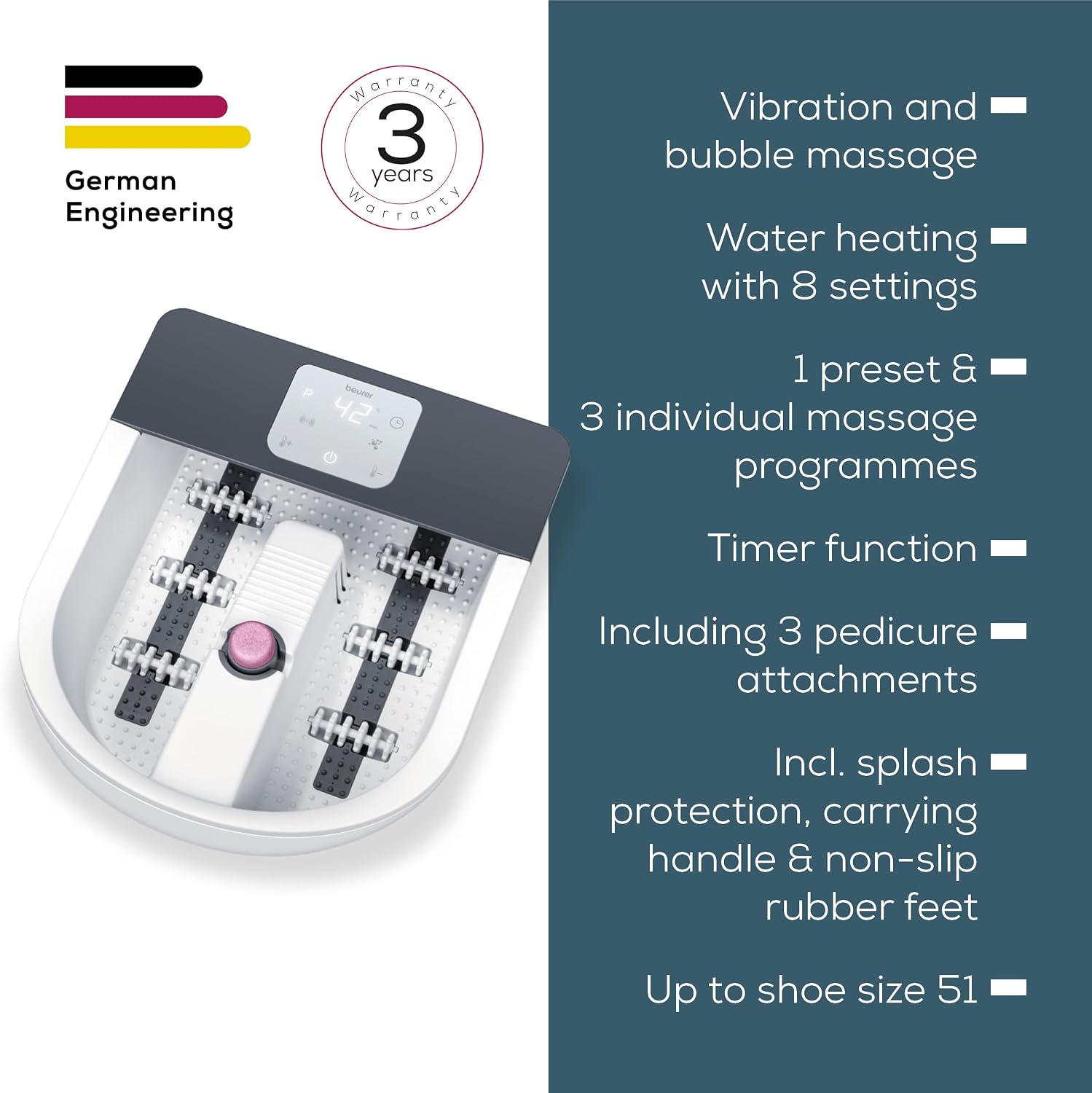 Detalle 2 de Beurer FB60UK Foot Spa 48°C