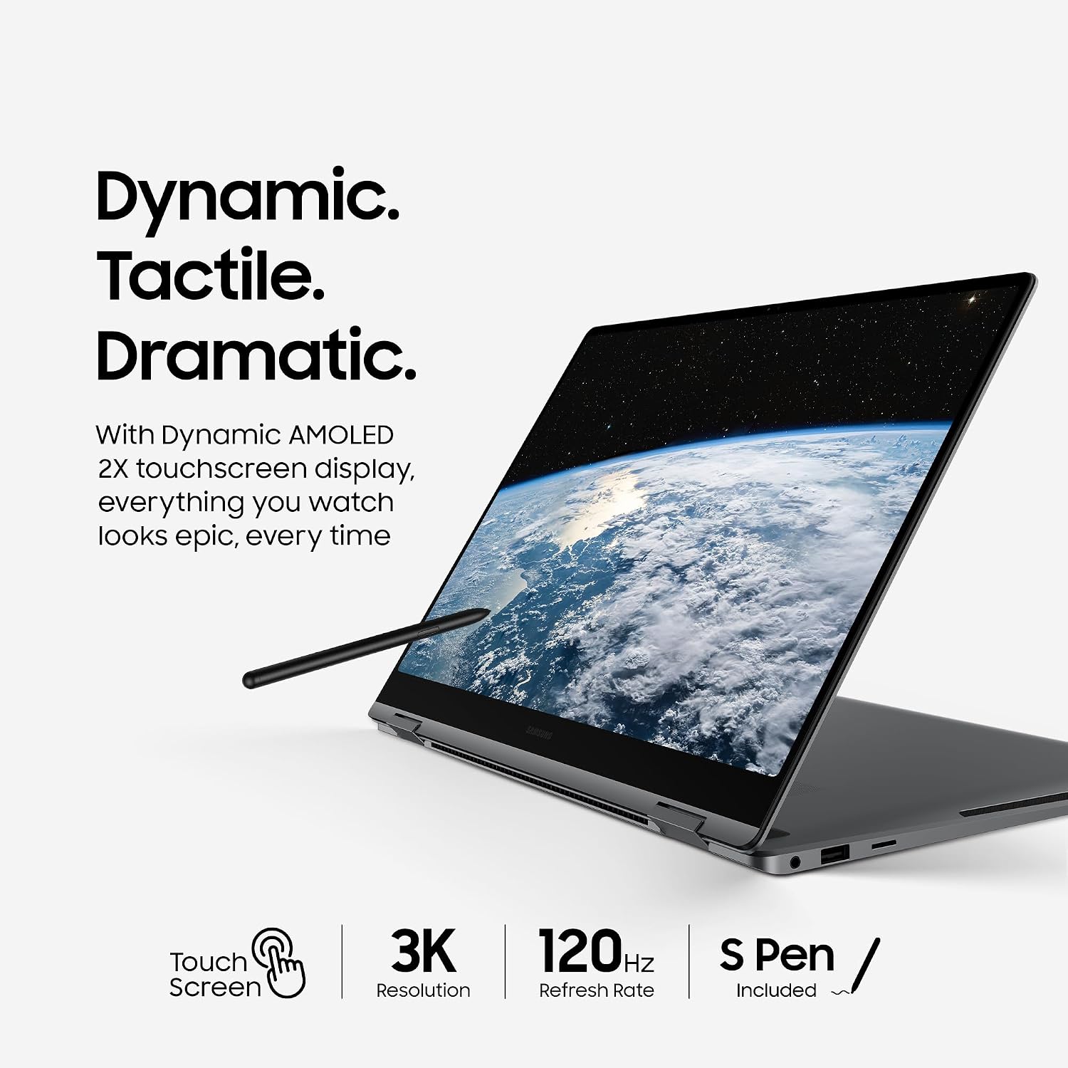 Detalle de Samsung Galaxy Book5 Pro 360 AI Laptop (16-Inch, 2-in-1) with S Pen