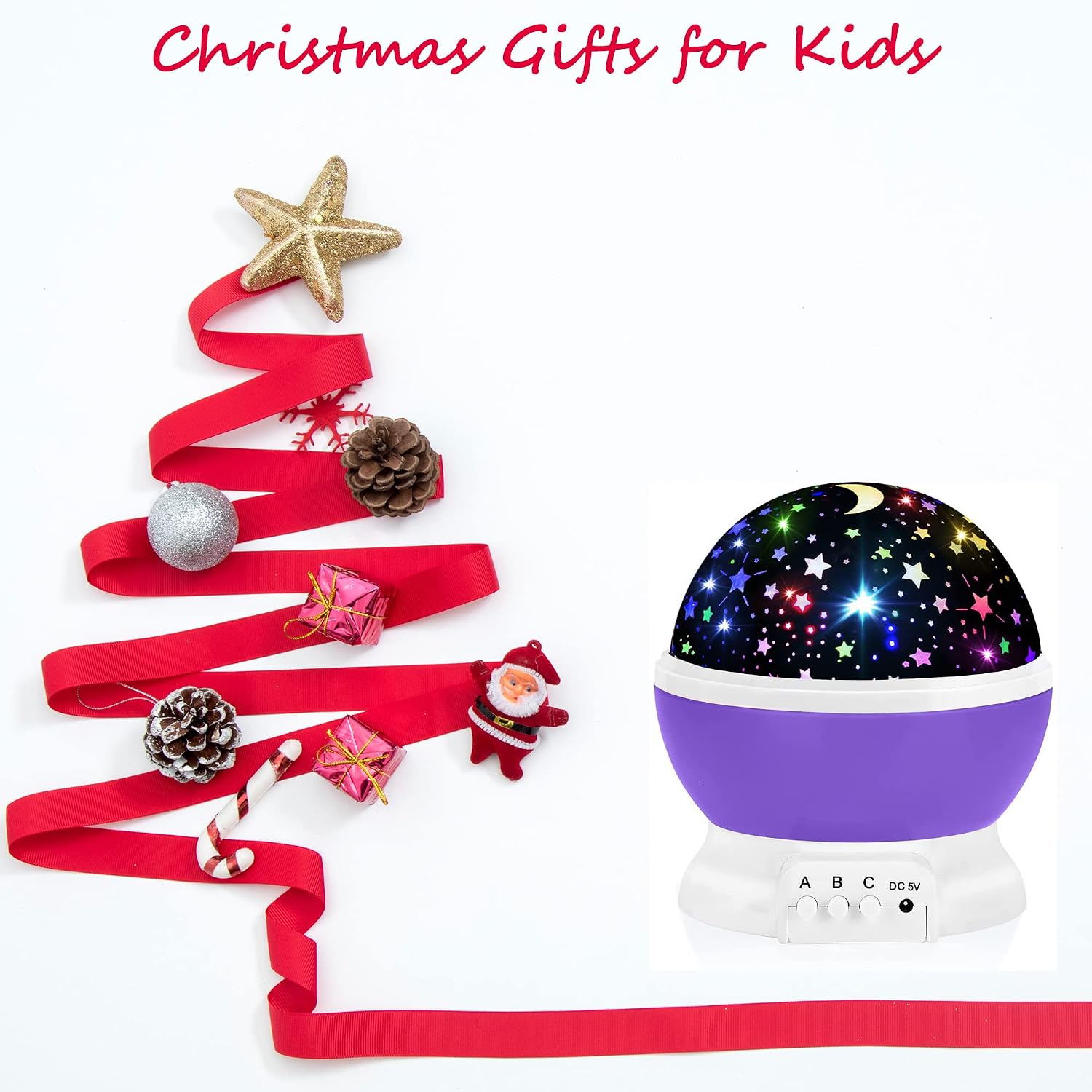Detalle 2 de JKGIFTS 012-1562 Star Projector Night Light with 360° Rotation and 16 Colors