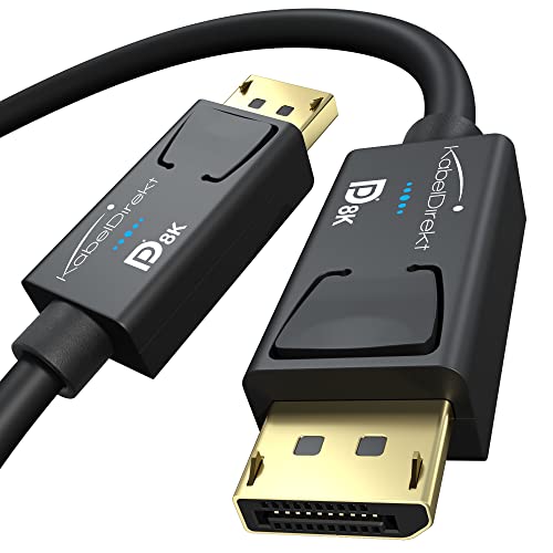 KabelDirekt 2x Cable DisplayPort 1 m, DP 1.4 para 8K@60Hz 📺