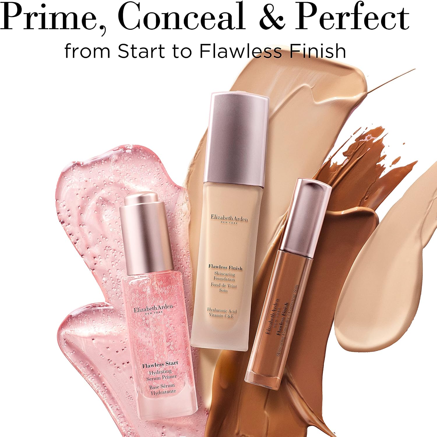 Thumbnail 6 de Elizabeth Arden Flawless Finish Skincaring Concealer with Hyaluronic Acid, Vitamin C and E (245 Light Medium)