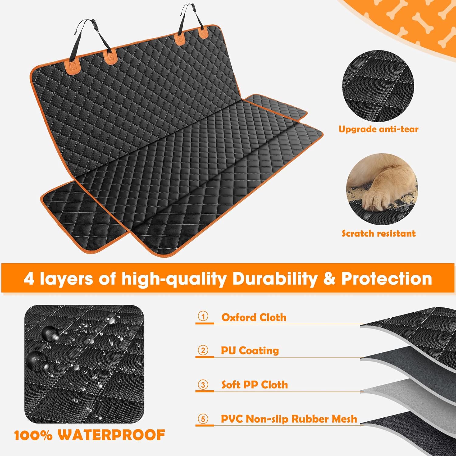 Thumbnail 1 de JOEJOY Dog Car Seat Cover 119x137 cm