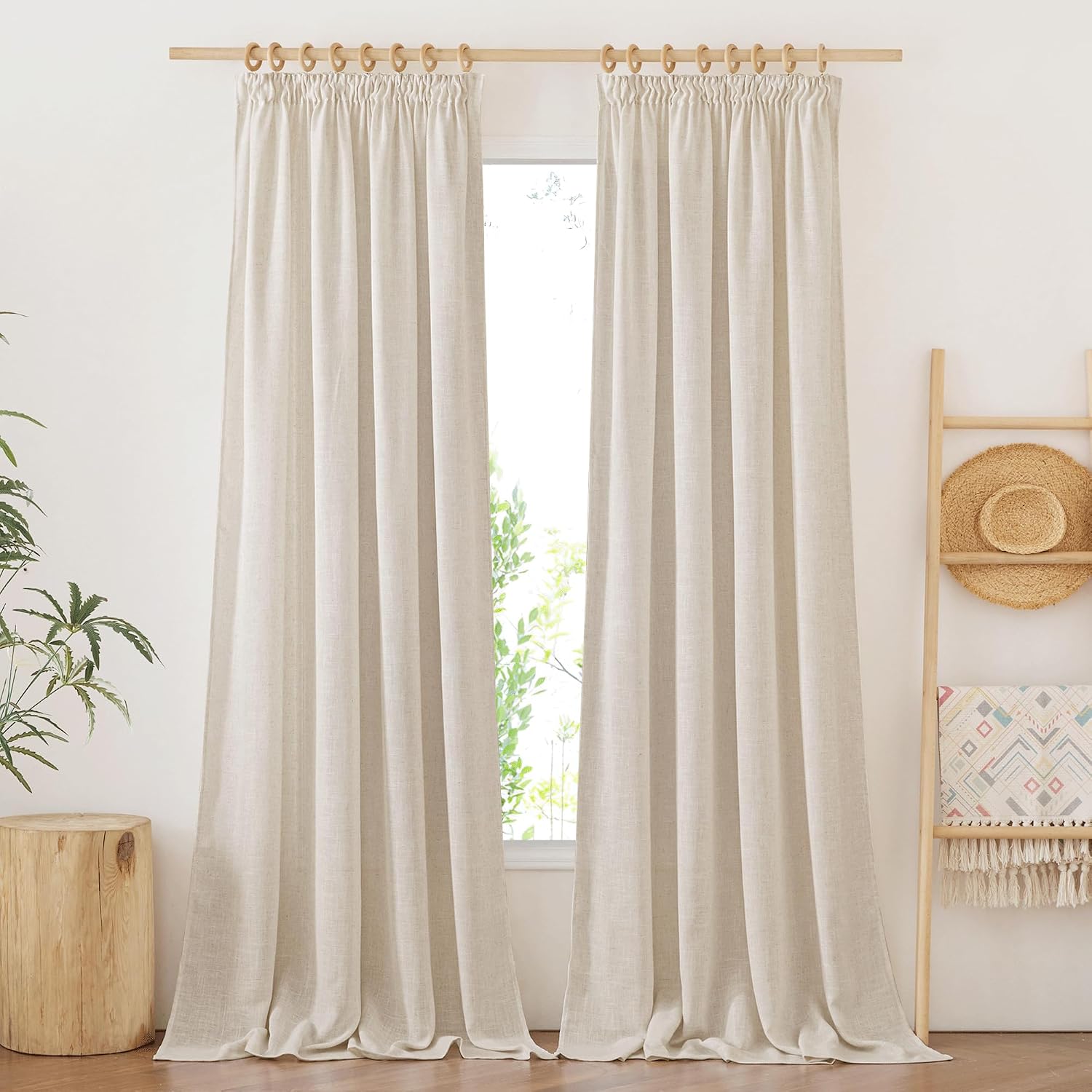 Detalle 2 de PONY DANCE Vorhang Leinen Natur 2er Set
