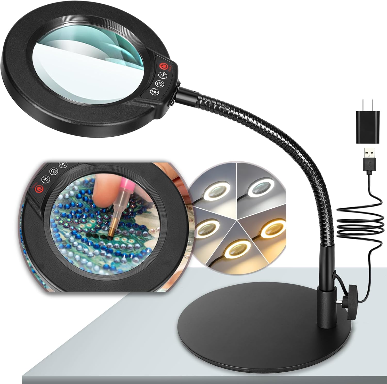 Detalle de Krstlv 10X Magnifying Glass with Light