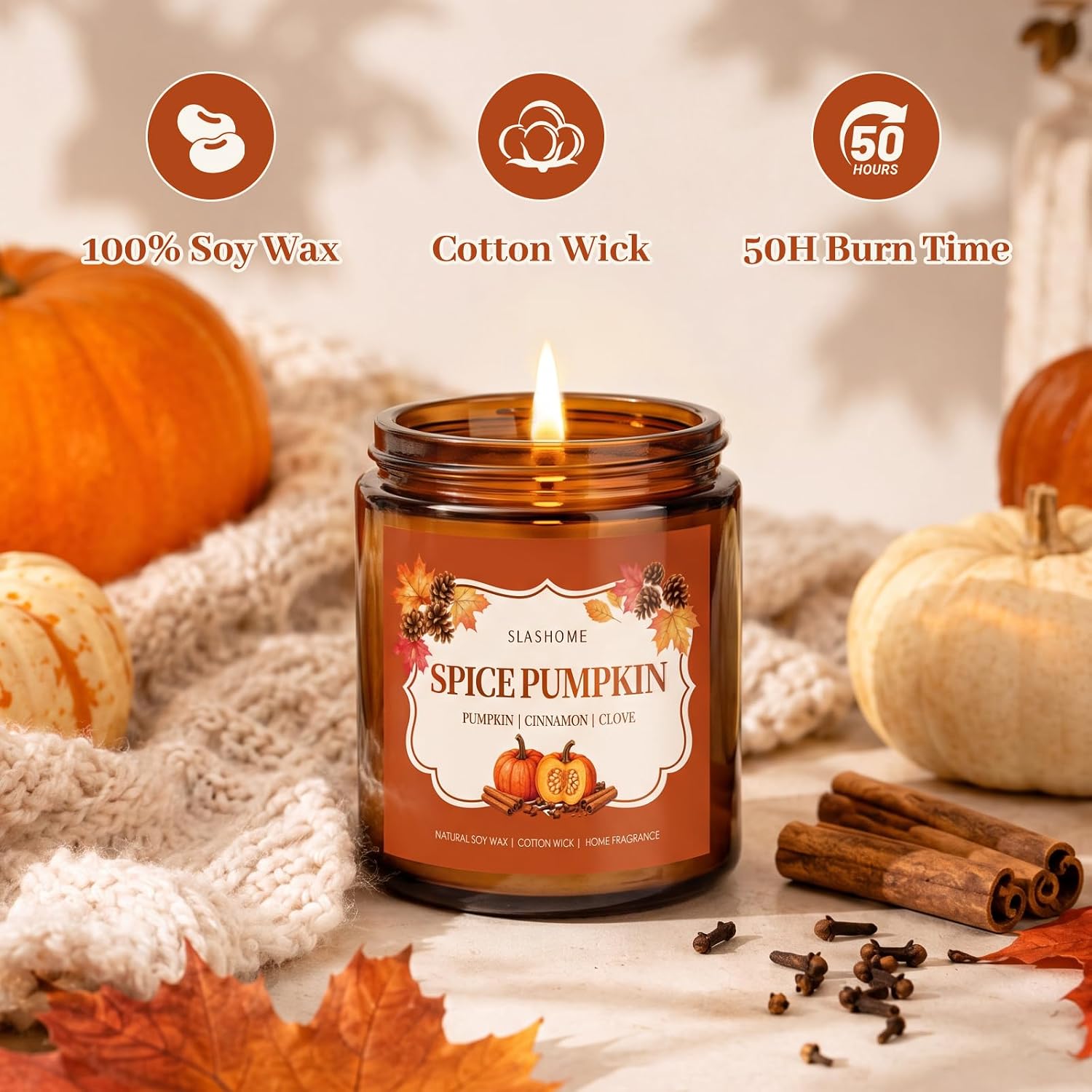 Thumbnail 1 de Fall Candles Set 4-Pack ⚡