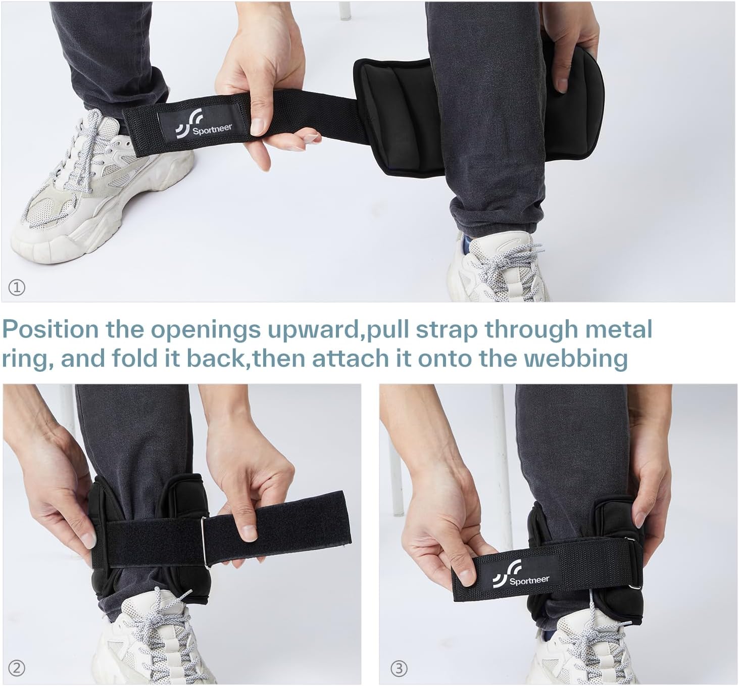 Thumbnail 6 de Sportneer Adjustable Ankle Weights 2-7 lb per Pair