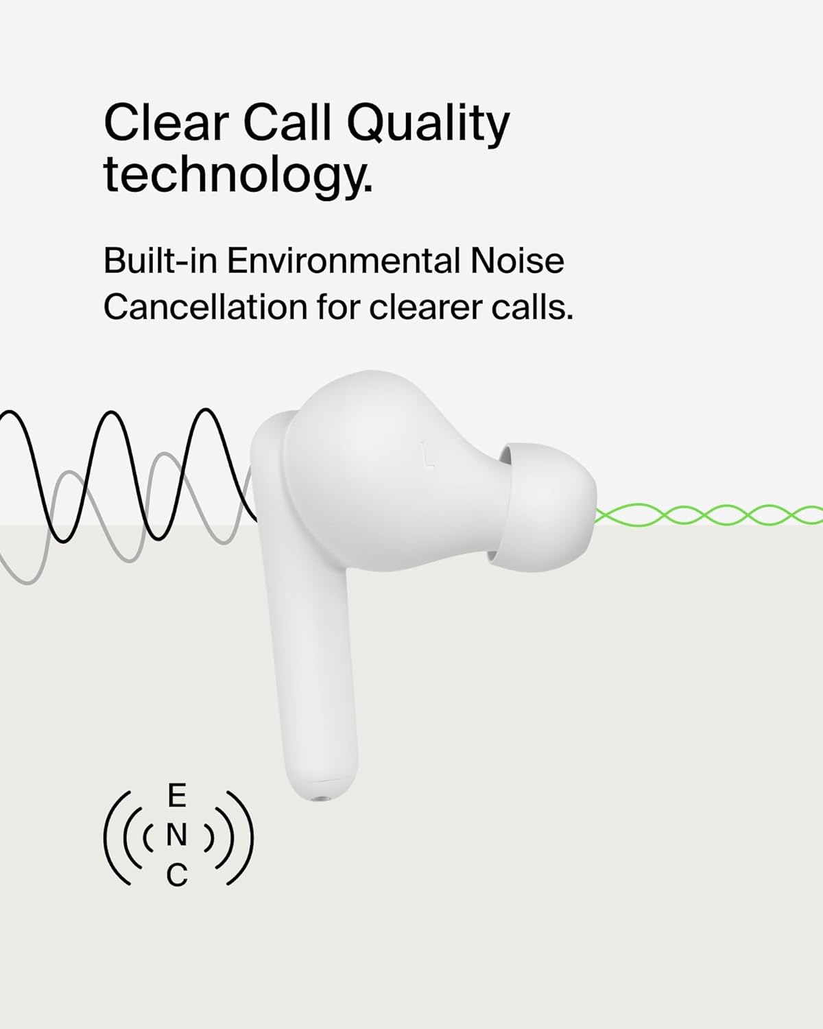 Thumbnail 3 de Belkin SoundForm Rhythm True Wireless Earbuds – 28H Battery, IPX5, USB-C Fast Charge