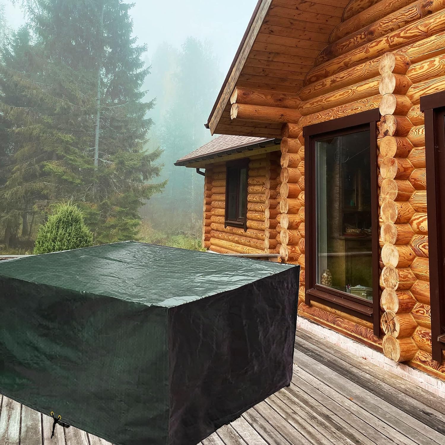 Thumbnail 2 de RICHIE Waterproof & Breathable Cover for Garden Tables and Patio Furniture (Green, 250x250x90 cm)