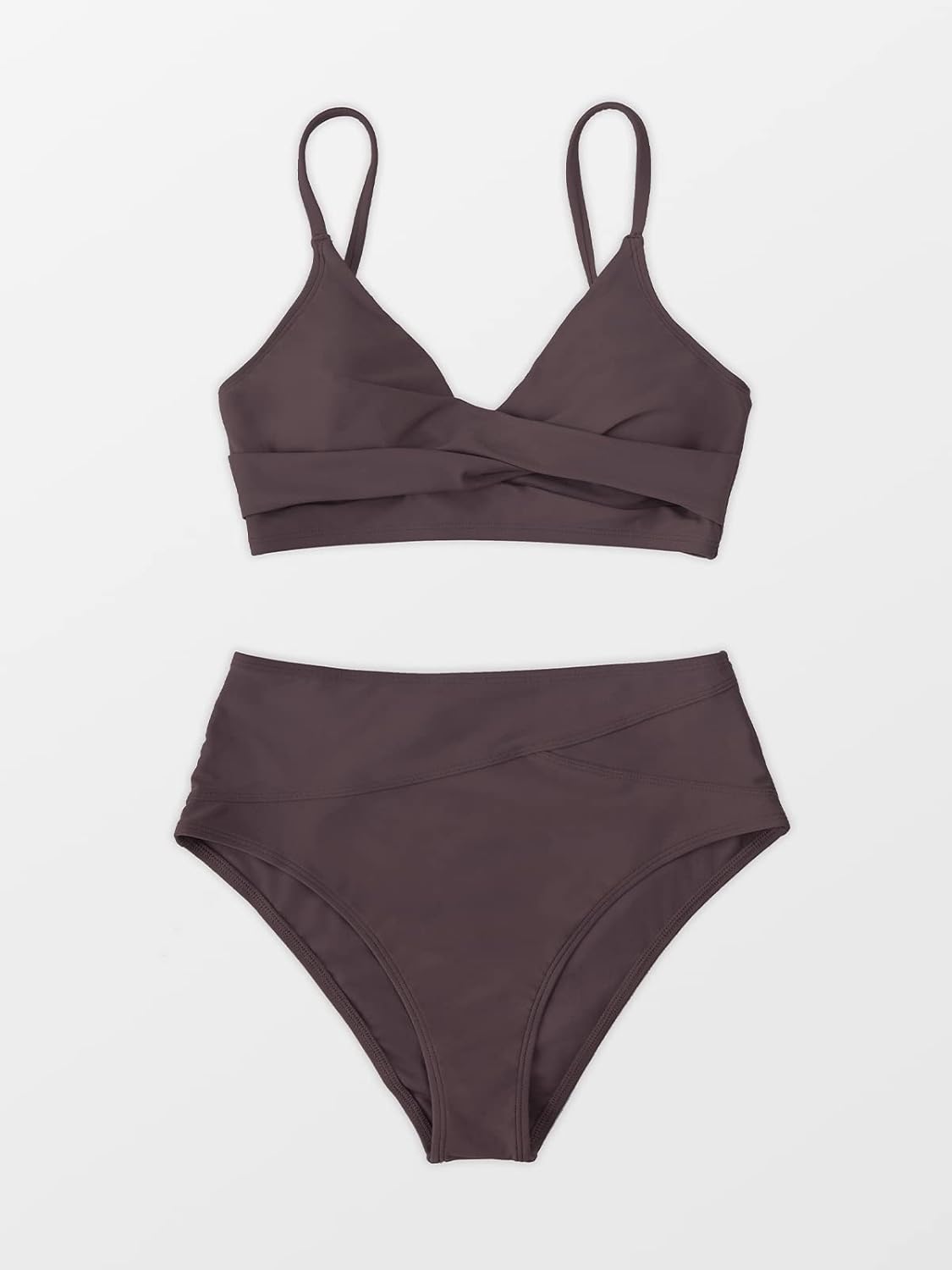 Thumbnail 3 de CUPSHE Damen Bikini-Set Crossover Bustier mit High-Waist-Hose (zweiteilig)