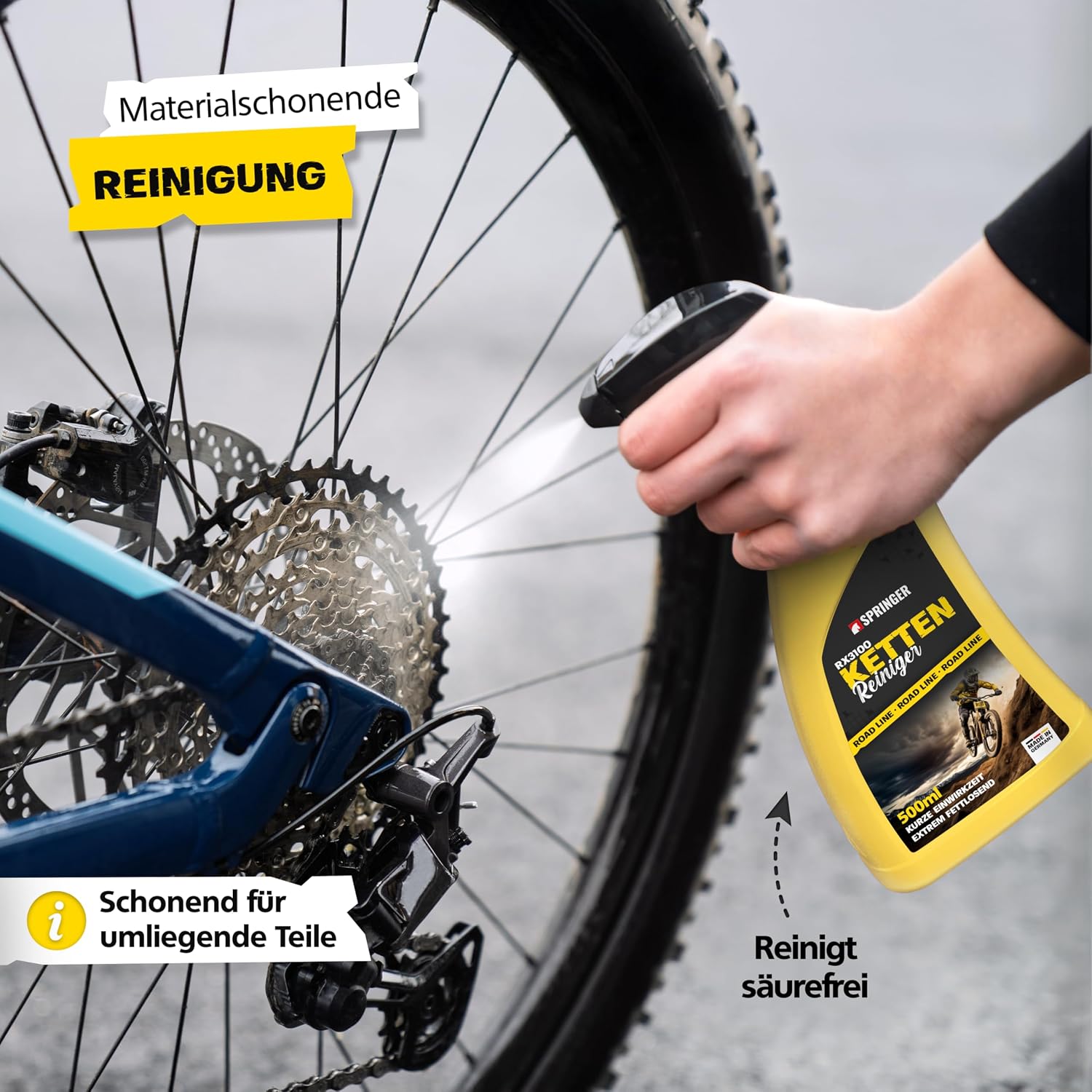 Thumbnail 4 de SPRINGER RX3100 Kettenreiniger 500 ml – Fahrrad-Antriebsreiniger gegen Fett, Öl und Schmutz