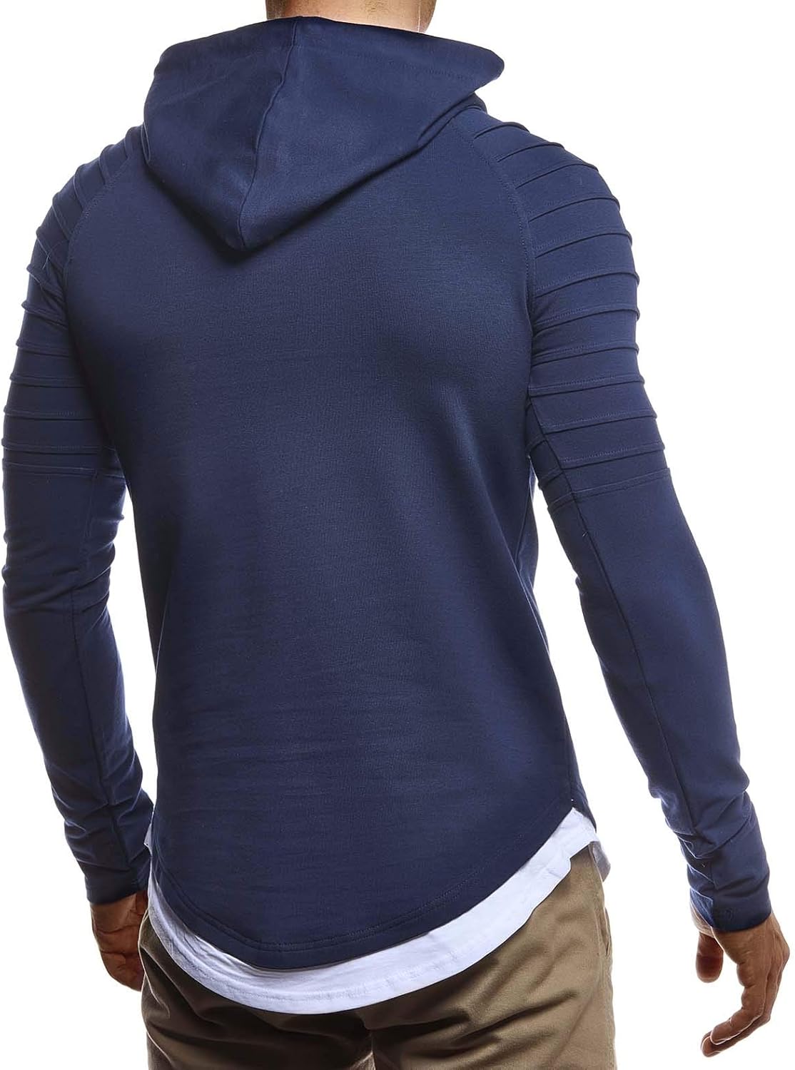 Detalle de Leif Nelson LN8155 Sweat-shirt à capuche pour homme - coupe ajustée, coton, style moderne