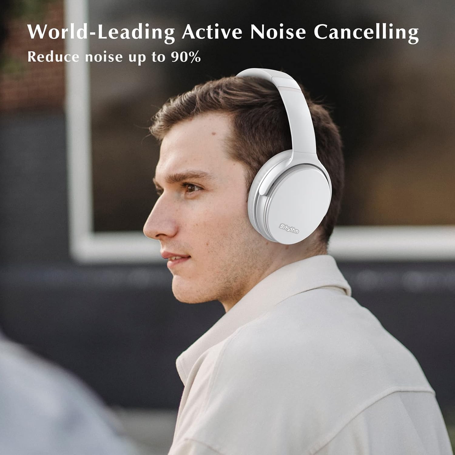 Thumbnail 1 de Srhythm NC35 wireless noise cancelling over-ear headphones (Bluetooth 5.0) with mic, foldable design and up to 50+ hours playtime