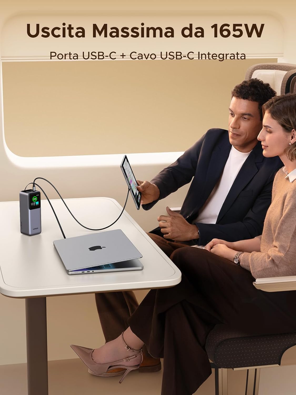 Detalle 2 de UGREEN Nexode Power Bank 20000mAh ricarica rapida 165W