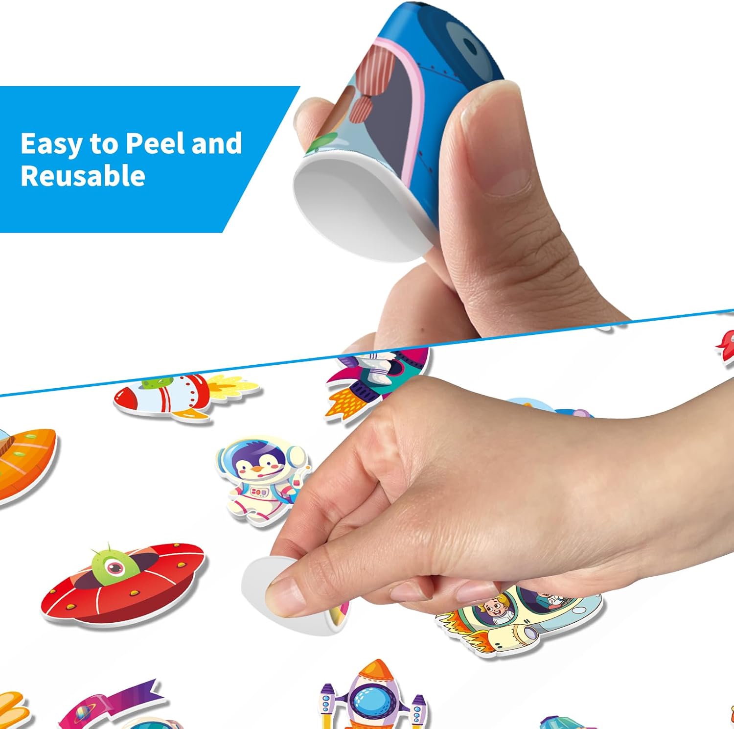 Thumbnail 6 de Elfew 6-Pack Reusable Sticker Book for Toddlers (3D Puffy Stickers)