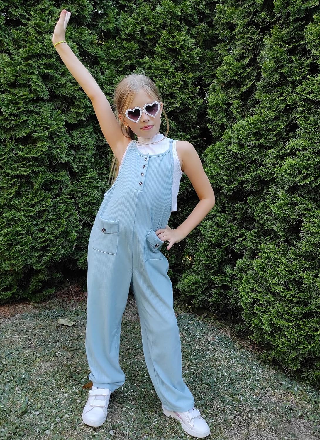 Detalle de Rolanko Mädchen Jumpsuit Ärmellos