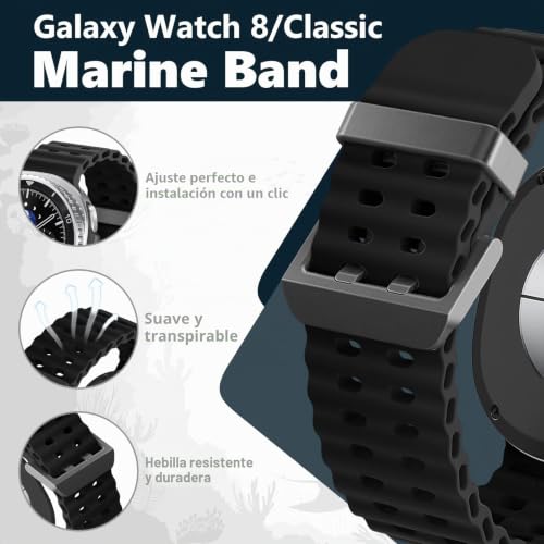 Thumbnail 2 de YuiYuKa Ocean: correa silicona para Samsung Galaxy Watch 8 (40/44 mm) y Classic 46 mm