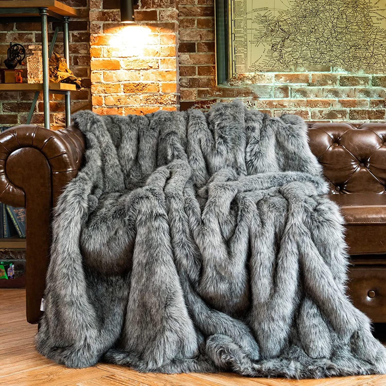 Thumbnail 6 de BATTILO HOME Cream Faux Fur Throw 150x200cm