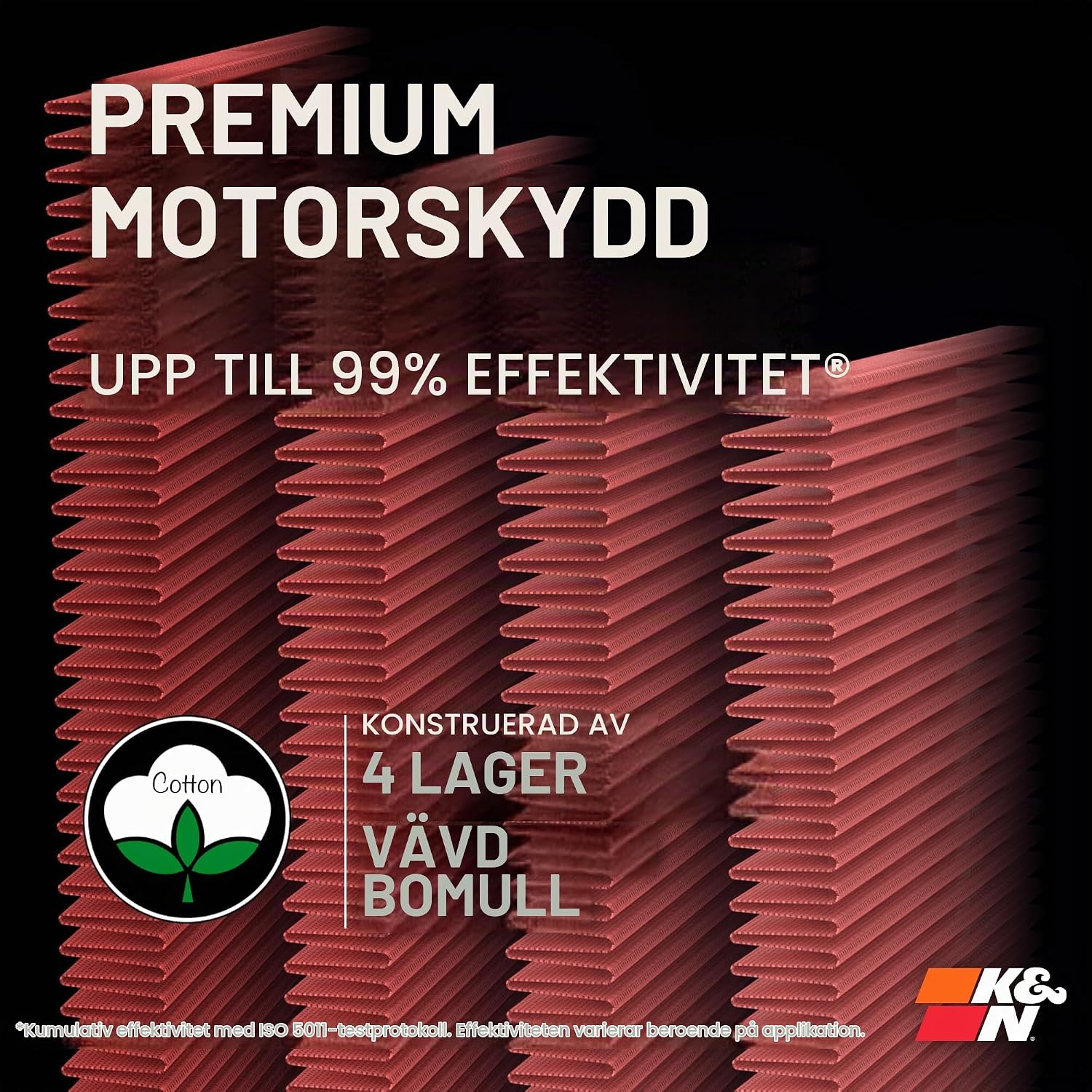 Detalle 2 de K&N 33-2990 ersättningsluftfilter för fordonsspecifik passform