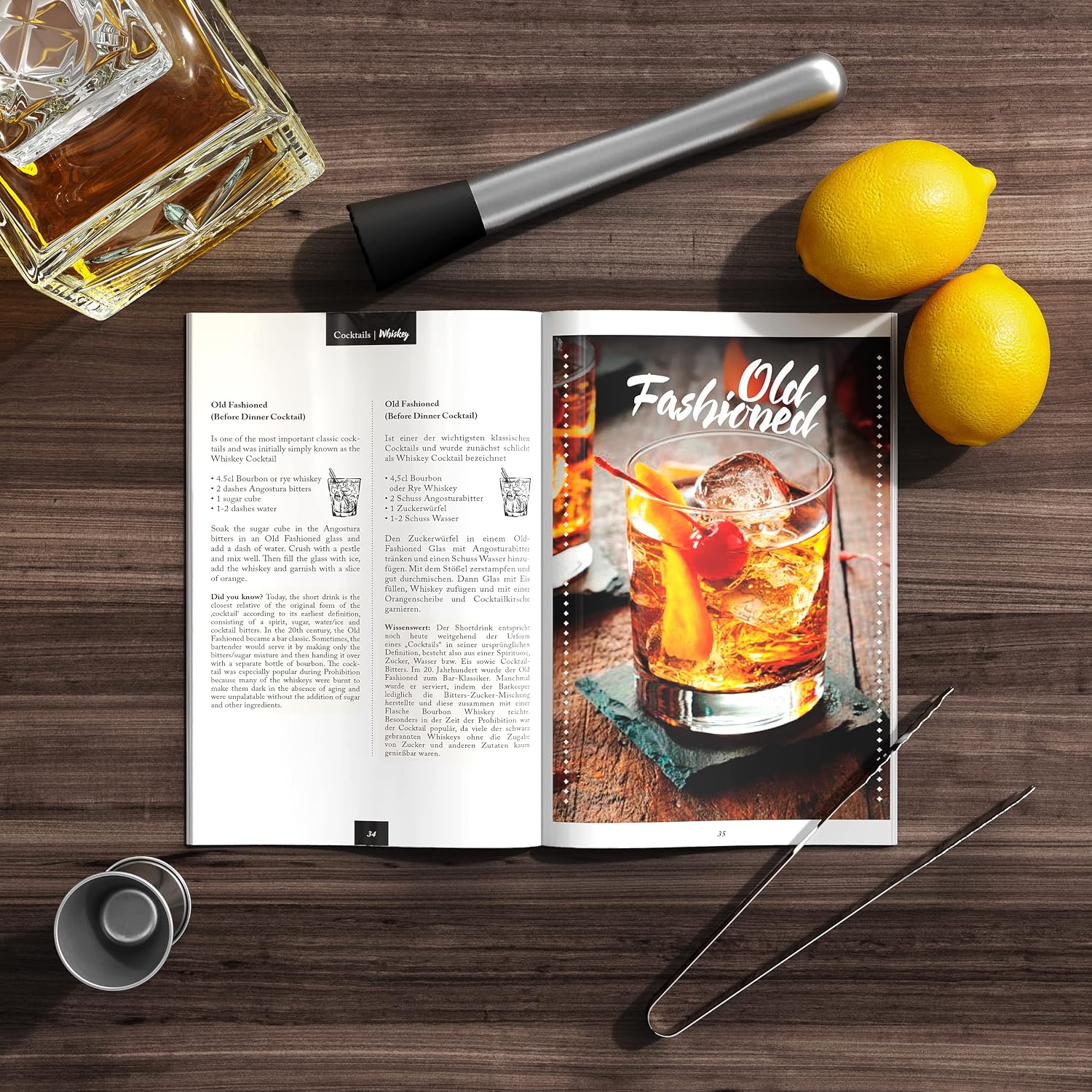 Thumbnail 5 de Cocktail Shaker Set mit Ständer & Rezeptbuch – Premium Edelstahl Barset inklusive Zubehör