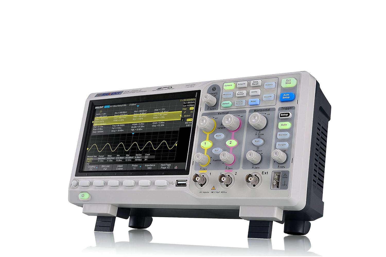Detalle de シグレント SIGLENT SDS1202X-E デジタルオシロスコープ 200MHz・2チャンネル