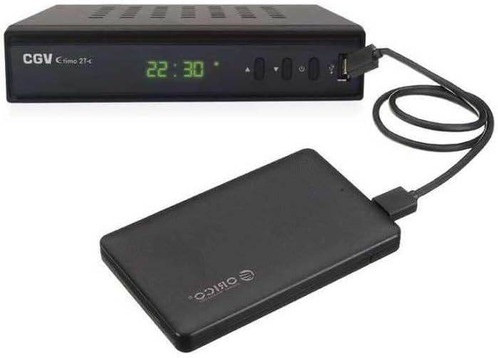 Detalle de CGV etimo 2T-C : récepteur/enregistreur TNT HD à double tuner (noir)