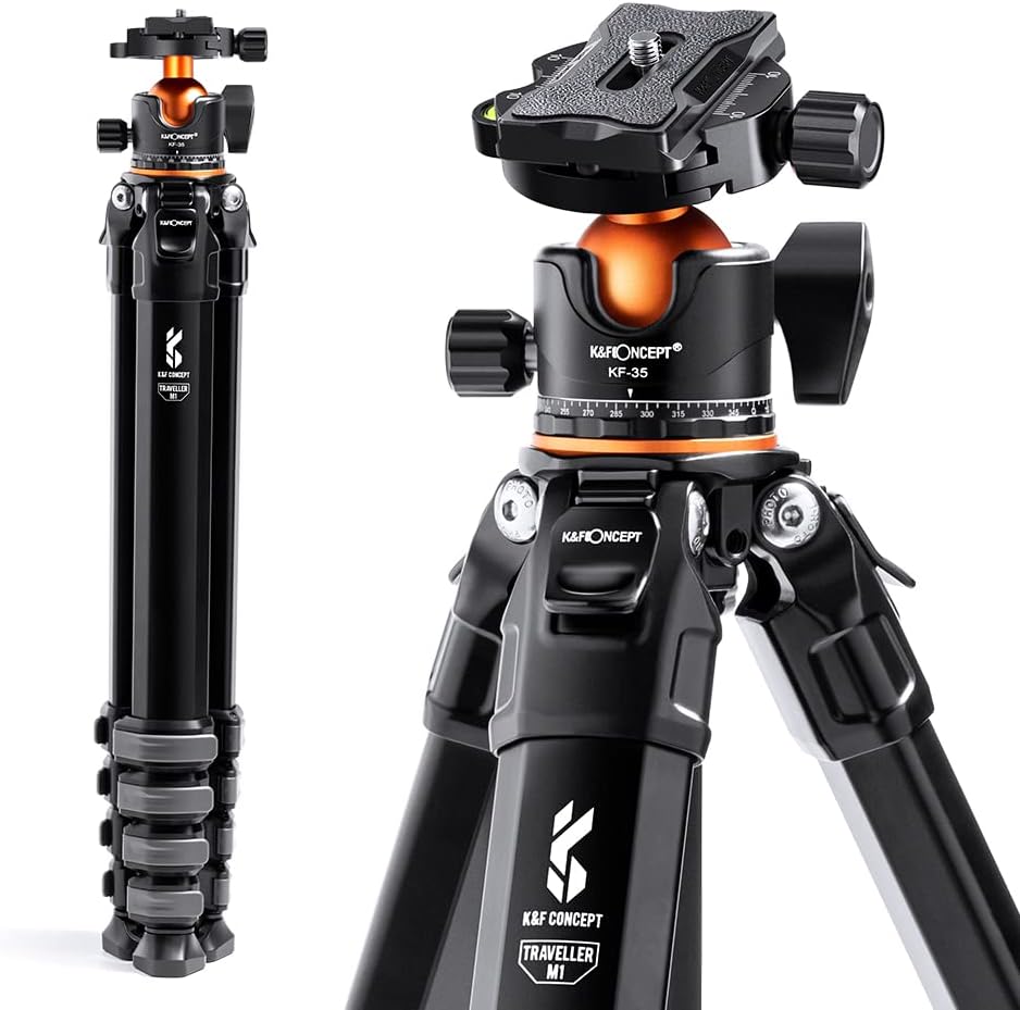 Thumbnail 6 de K&F Concept X-Series X254C4 172cm carbon tripod