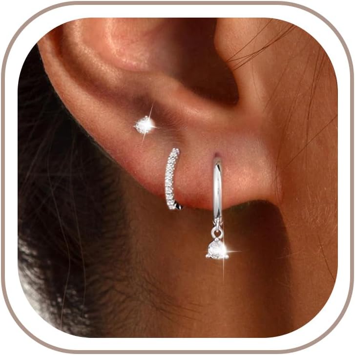 Detalle de Freekiss Hoop Earrings Set, 3 Pairs