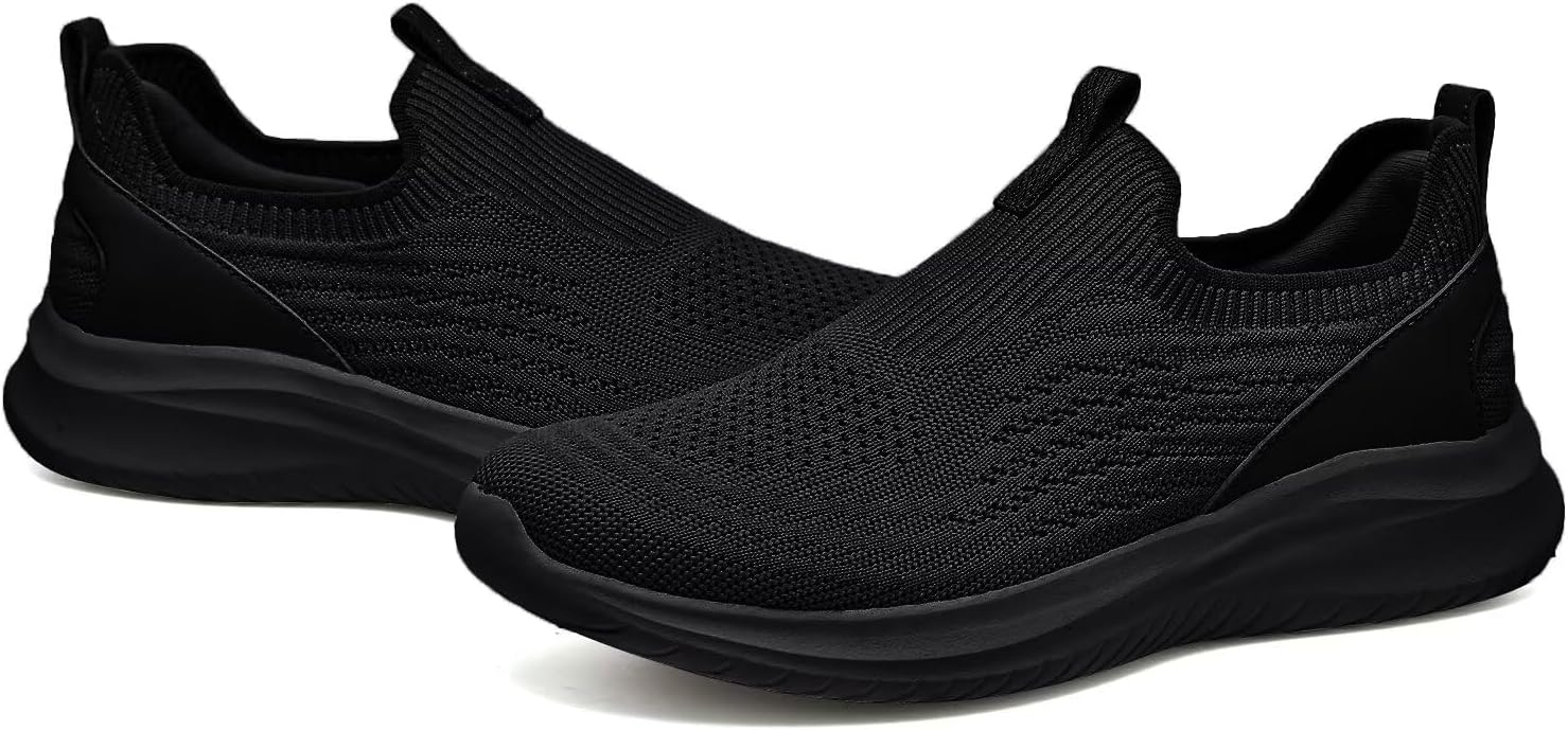 Detalle de TIOSEBON Damen Walking Tennisschuhe: Leichte, atmungsaktive Slip-Ons mit Memory-Foam-Einlegesohle