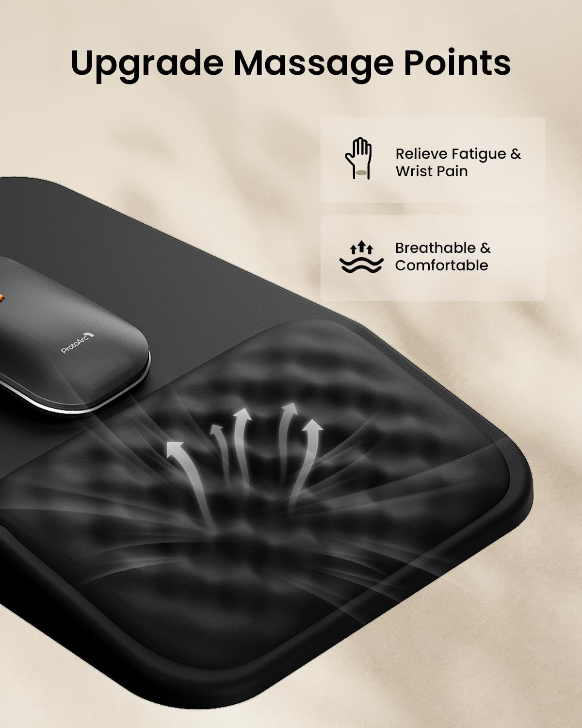 Thumbnail 2 de ProtoArc MP50 wrist support mouse pad 30×20×4 cm 📱