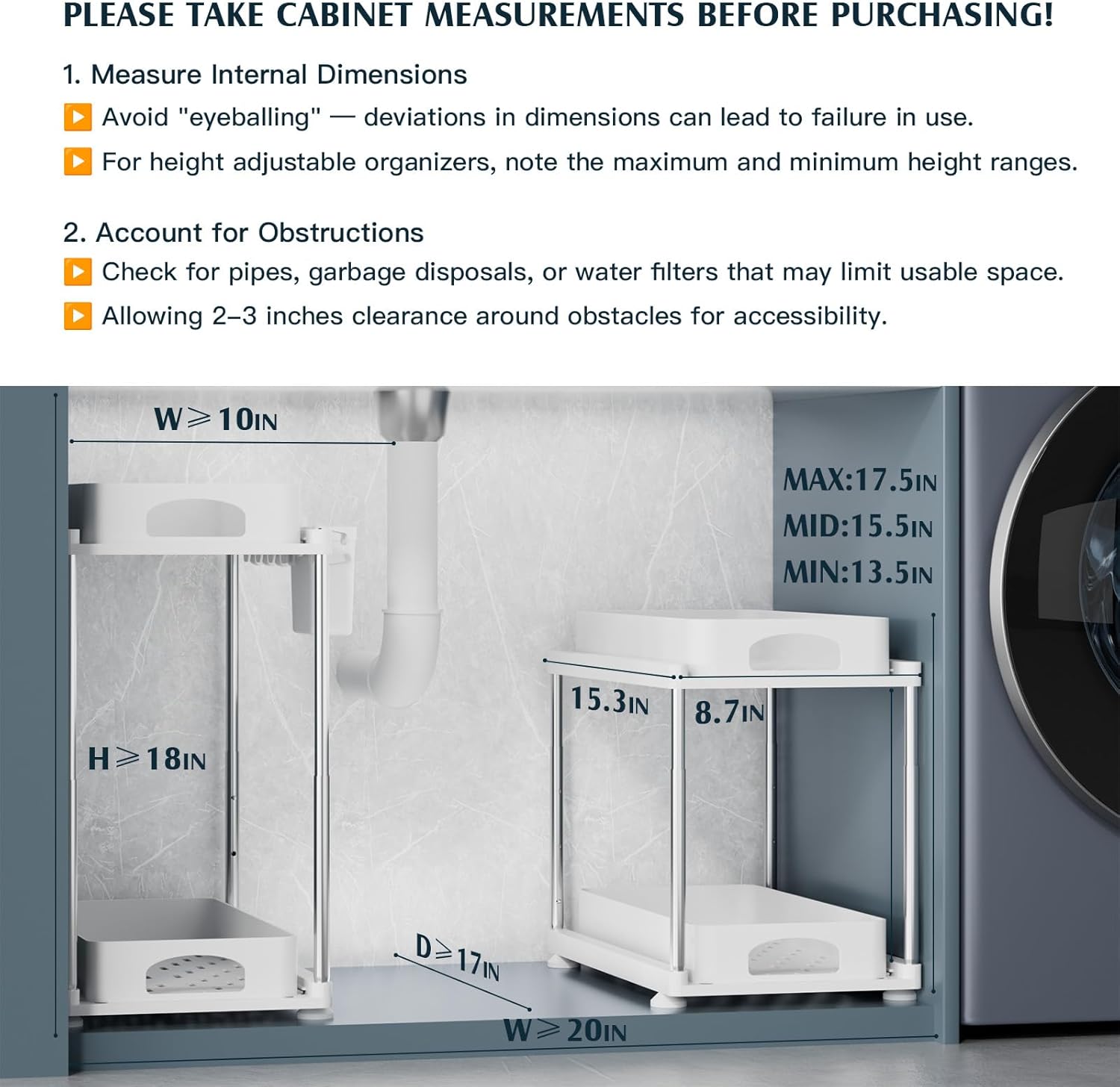 Thumbnail 5 de VERIFOST 2-Pack Under Sink Organizers
